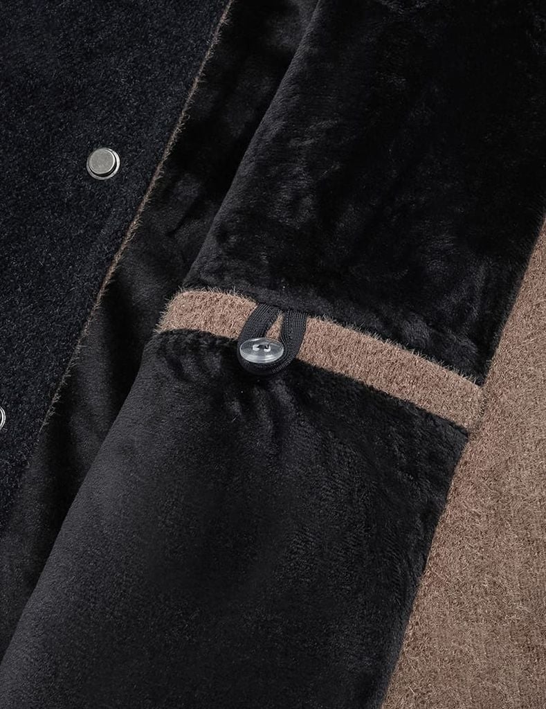 Áo khoác dạ nam cổ bẻ cúc bấm