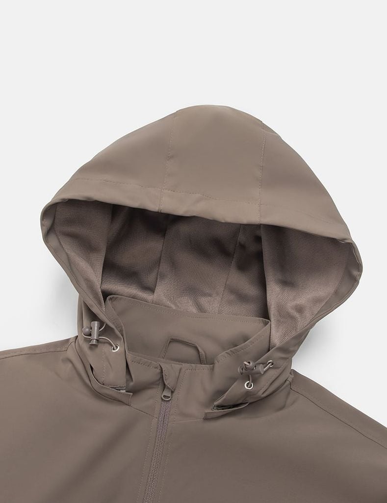 Áo khoác gió có mũ nam In logo trước ngực