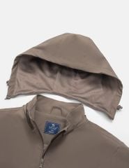 Áo khoác gió có mũ nam In logo trước ngực