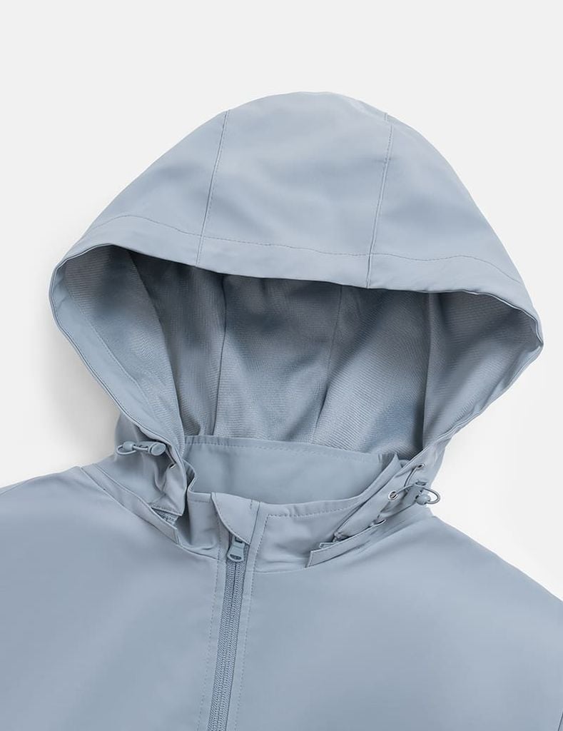 Áo khoác gió có mũ nam In logo trước ngực