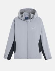 Áo khoác gió có mũ nam In logo trước ngực