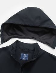 Áo khoác gió có mũ nam In logo trước ngực