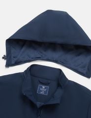 Áo khoác gió có mũ nam In logo trước ngực