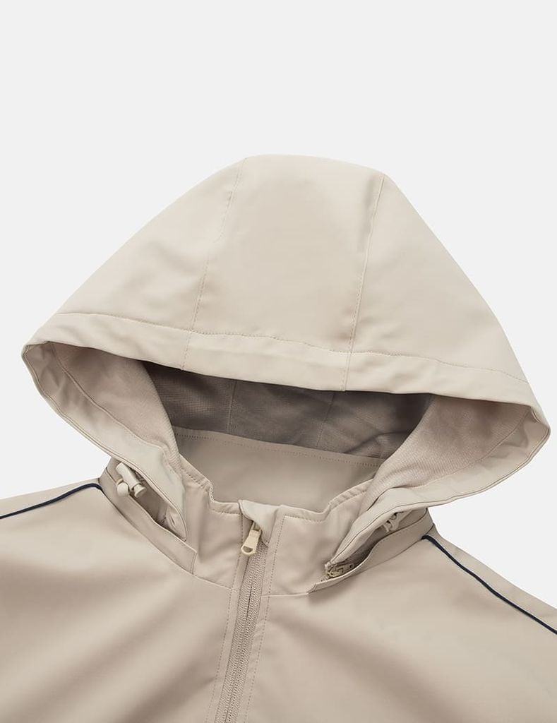 Áo gió có mũ nam hình in trước ngực