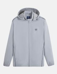 Áo gió có mũ nam hình in trước ngực