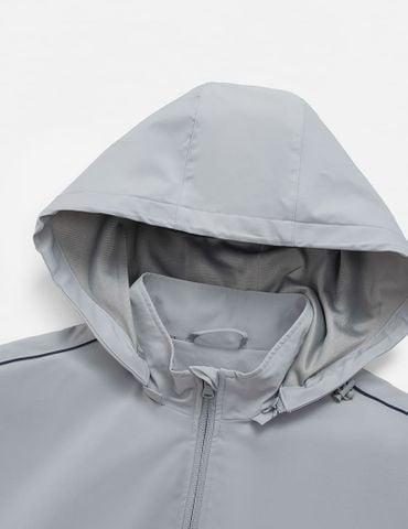 Áo gió có mũ nam hình in trước ngực