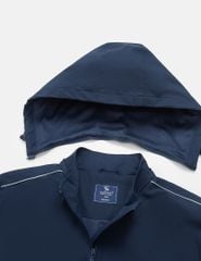 Áo gió có mũ nam hình in trước ngực