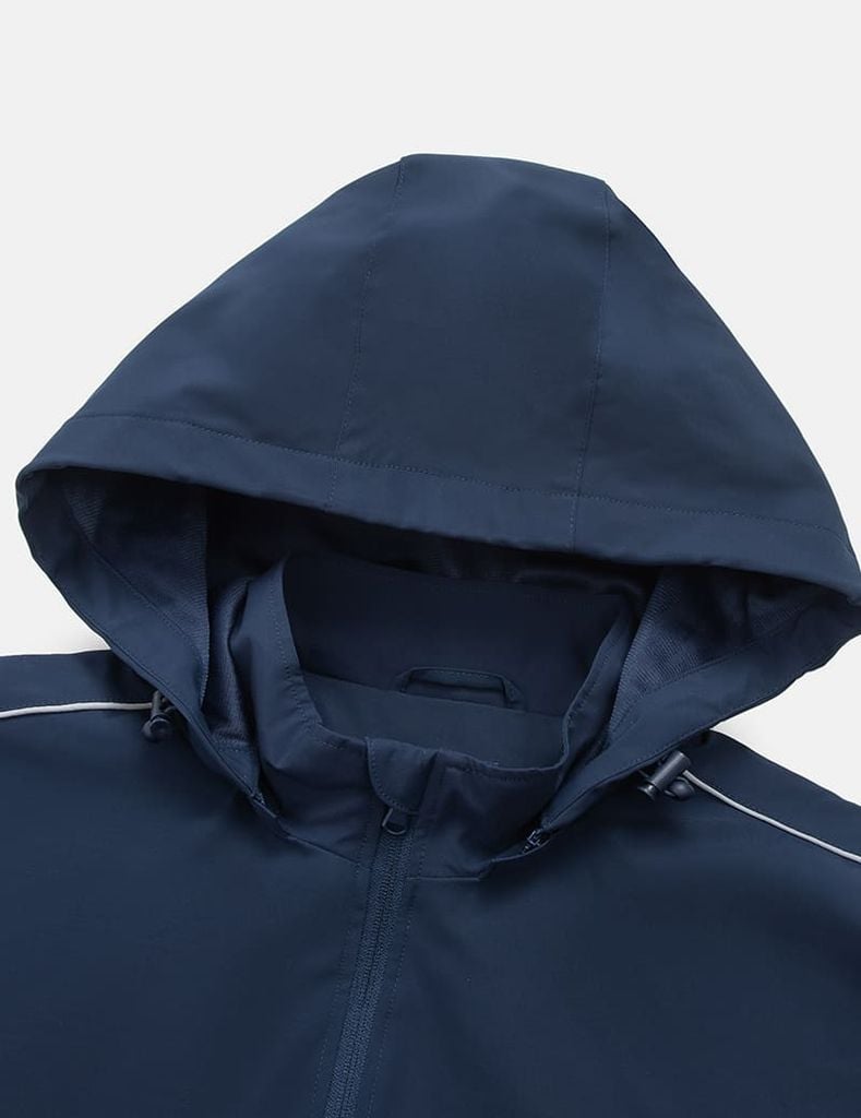 Áo gió có mũ nam hình in trước ngực