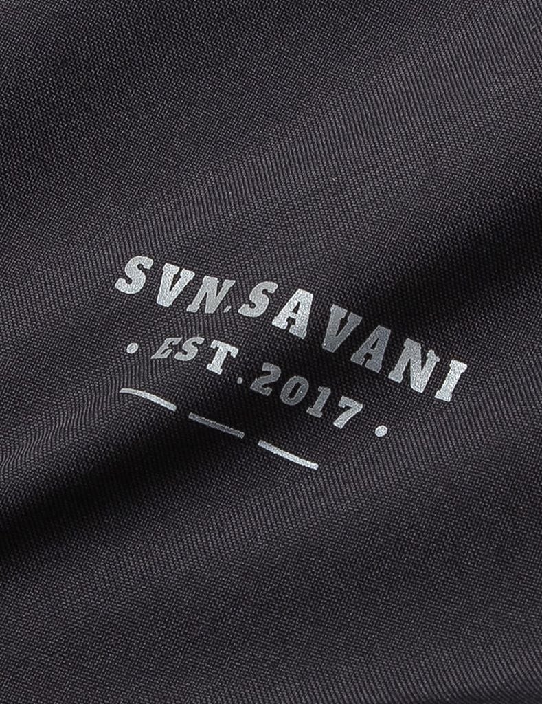 Áo gió có mũ nam phối tay thân in logo trước ngực