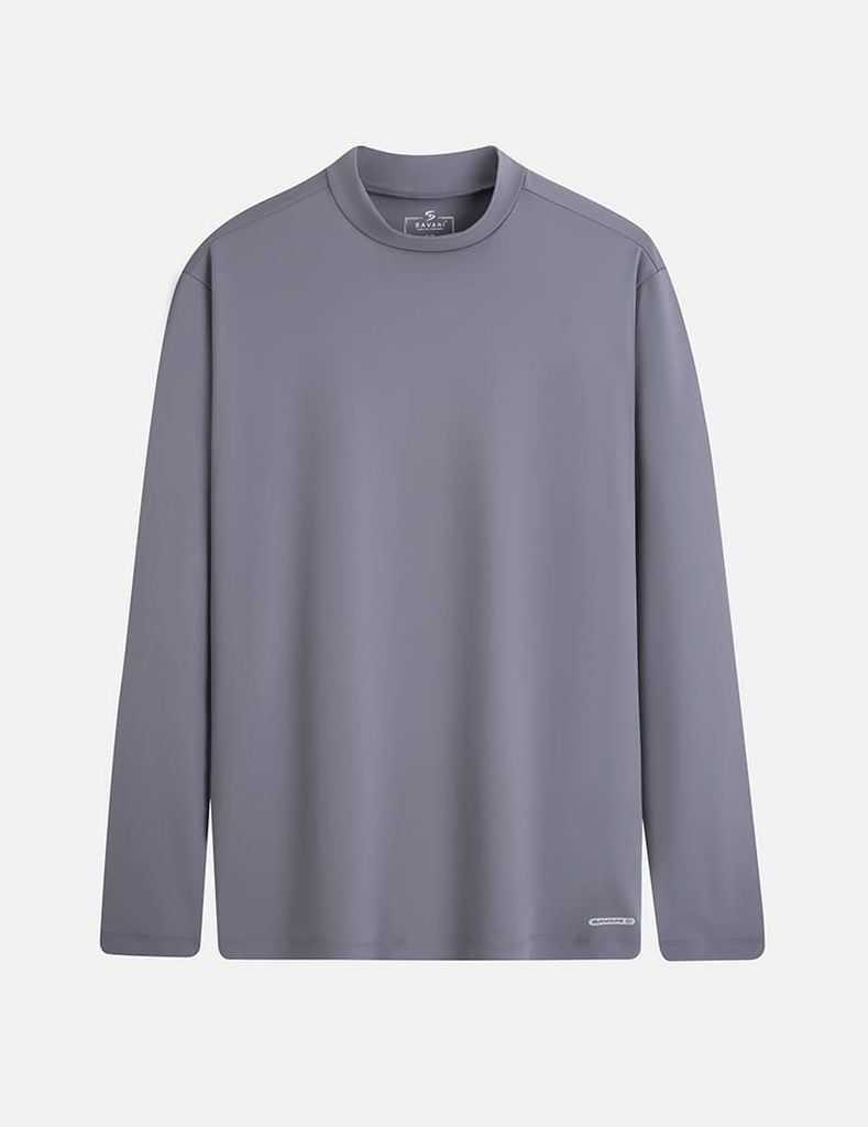 Áo giữ nhiệt nam cổ cao logo gấu áo