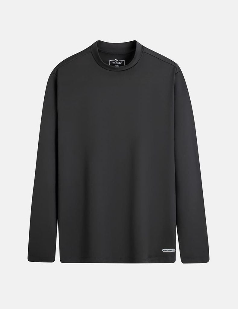 Áo giữ nhiệt nam cổ cao logo gấu áo