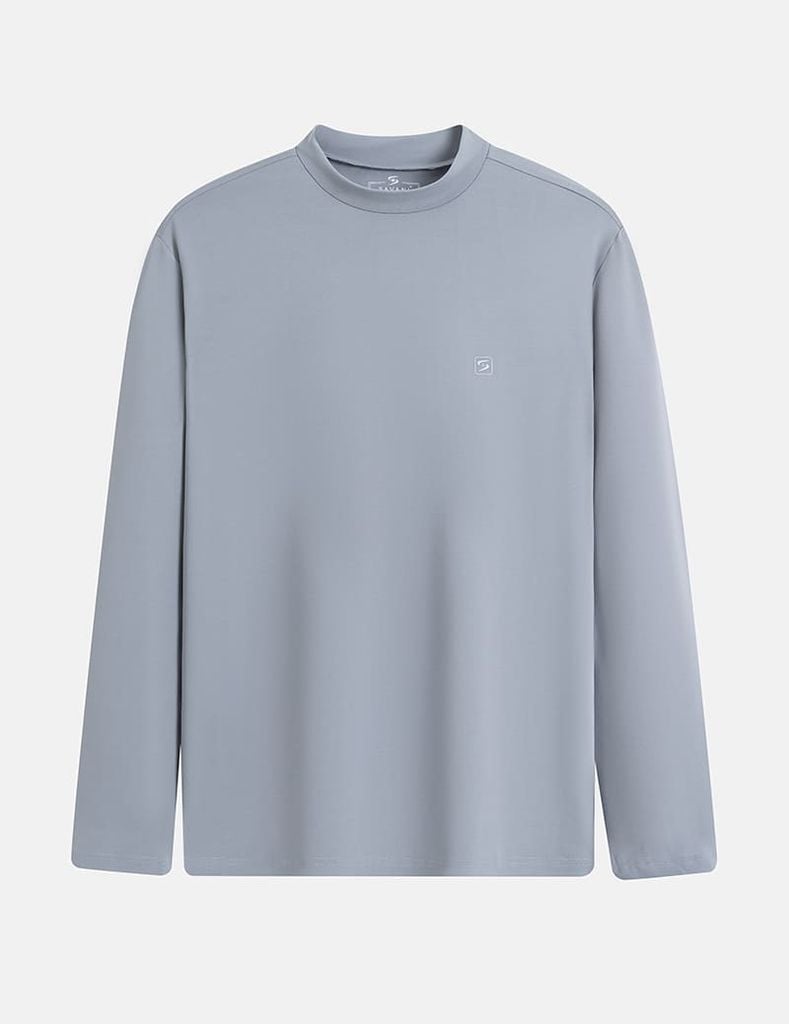 Áo giữ nhiệt cổ cao nam logo trước ngực