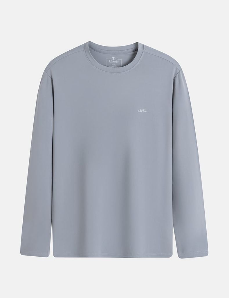 Áo giữ nhiệt cổ tròn nam hình in trước ngực