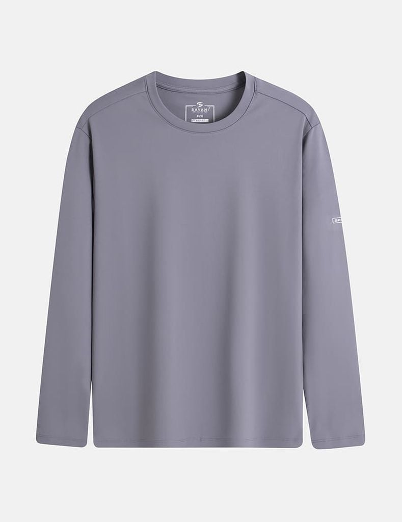 Áo giữ nhiệt nam cổ tròn logo tay trái