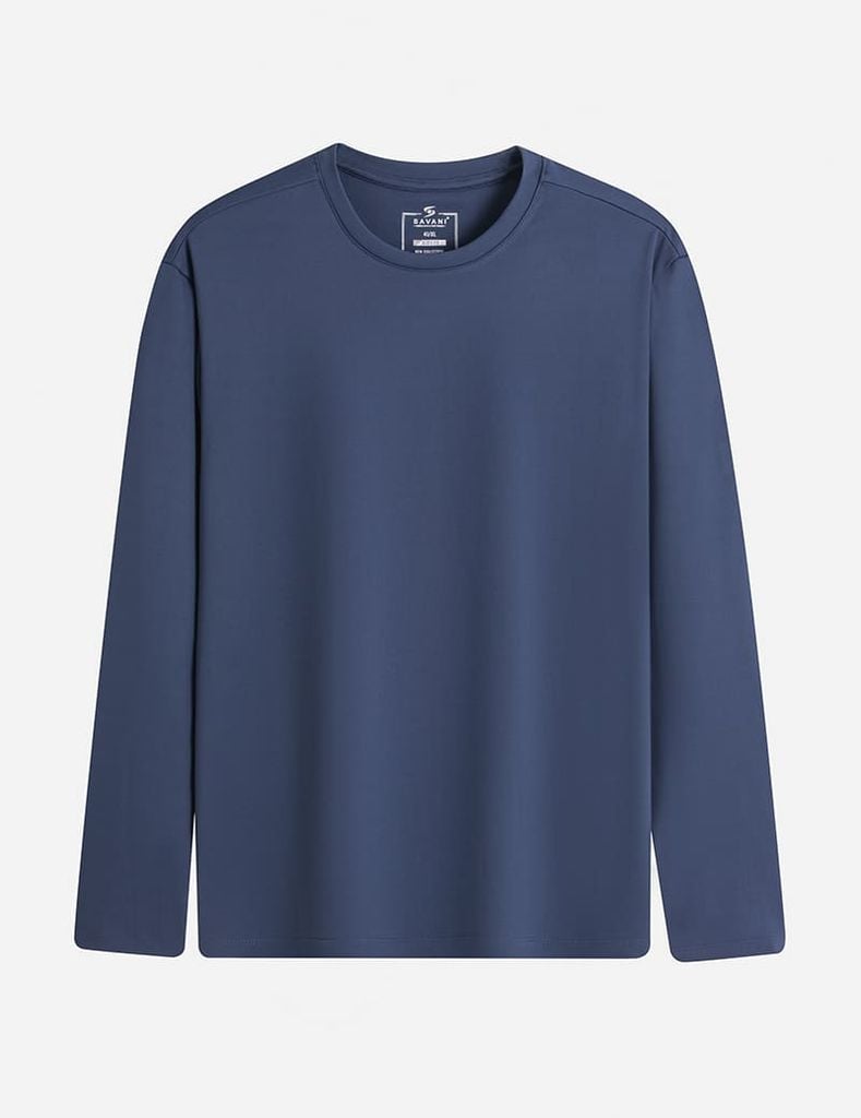 Áo giữ nhiệt nam cổ tròn logo tay trái