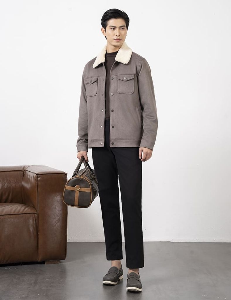 Áo khoác da lộn MJD002W4