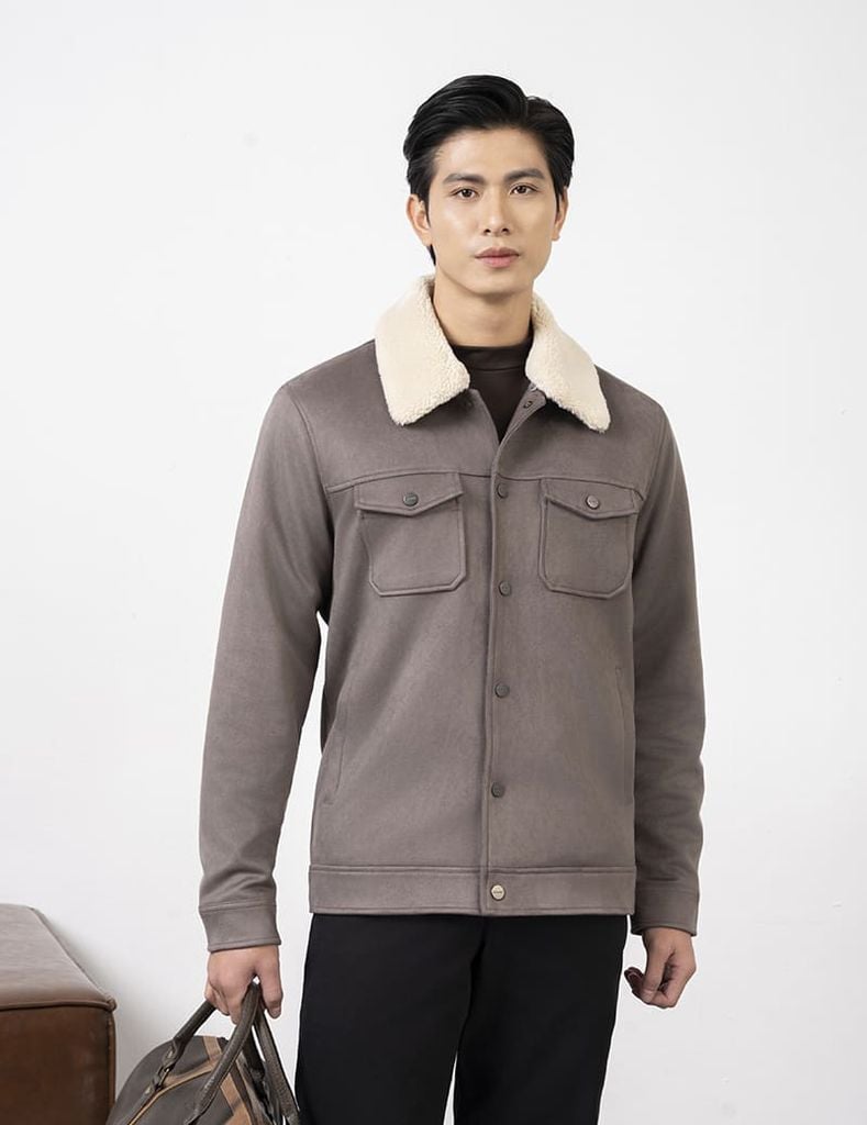 Áo khoác da lộn MJD002W4