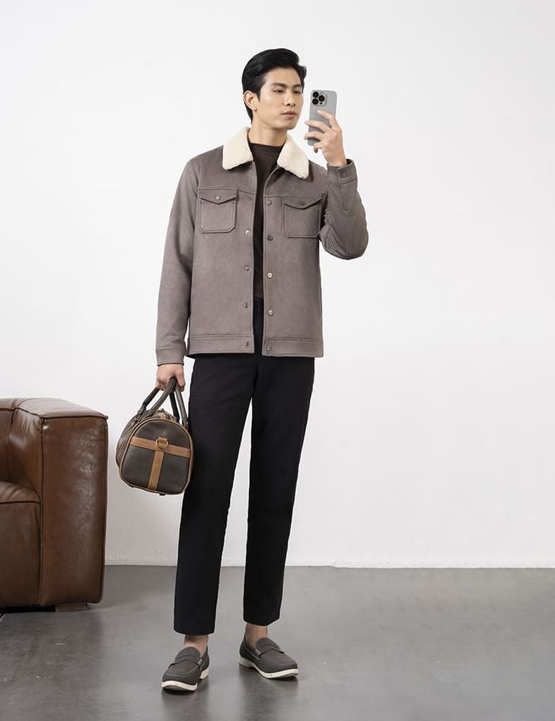 Áo khoác da lộn MJD002W4