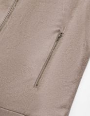 Áo khoác da lộn nam cổ dựng