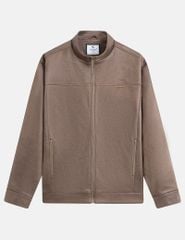 Áo khoác da lộn nam cổ dựng