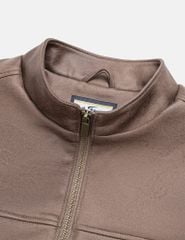 Áo khoác da lộn nam cổ dựng