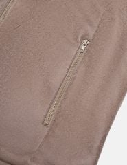 Áo khoác da lộn nam cổ dựng