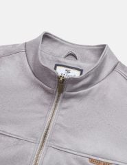 Áo khoác da lộn nam cổ dựng