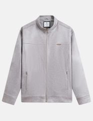 Áo khoác da lộn nam cổ dựng