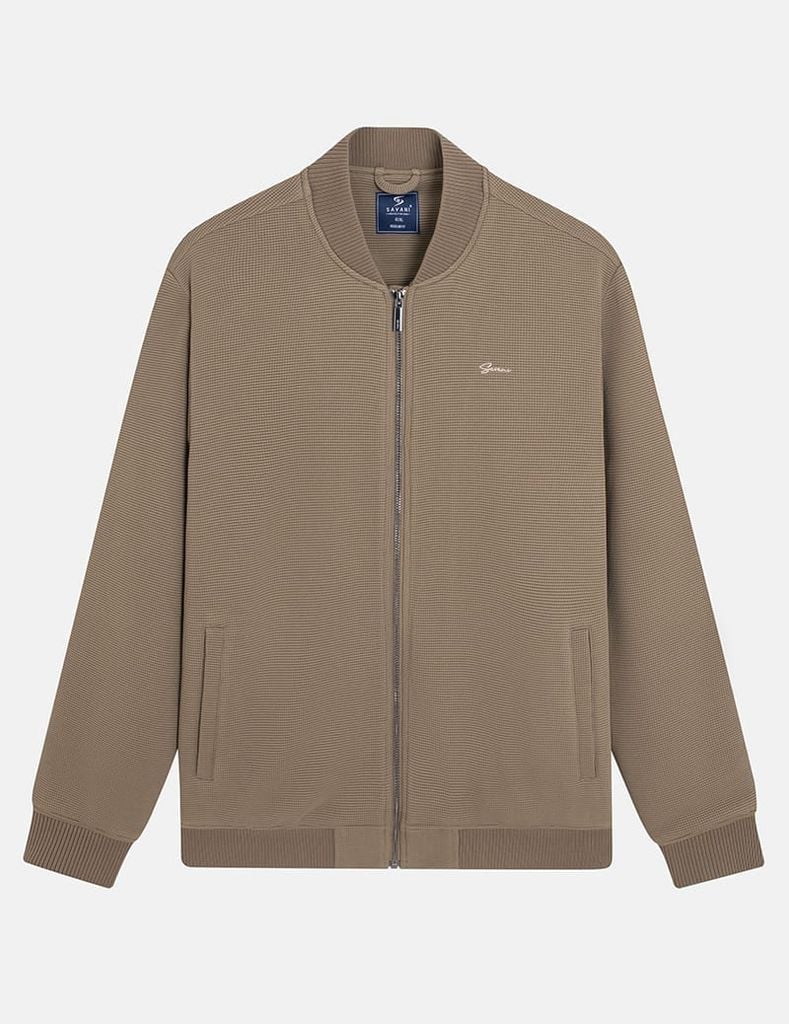 Áo khoác nam dệt kim cổ bomber