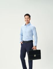 Sơ mi dài tay tà lượn không túi MLS458K4