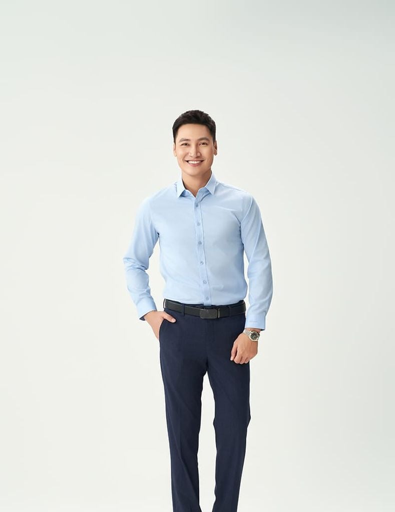 Sơ mi dài tay tà lượn không túi MLS458K4