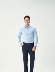 Sơ mi dài tay tà lượn không túi MLS458K4