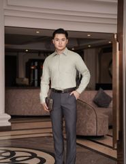 Sơ mi dài tay tà lượn có túi MLS460K4