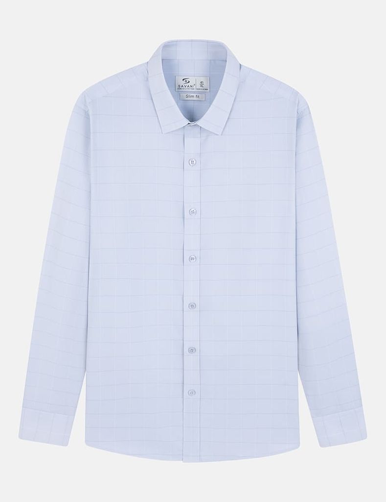 Áo sơ mi nam dài tay tà lượn không túi