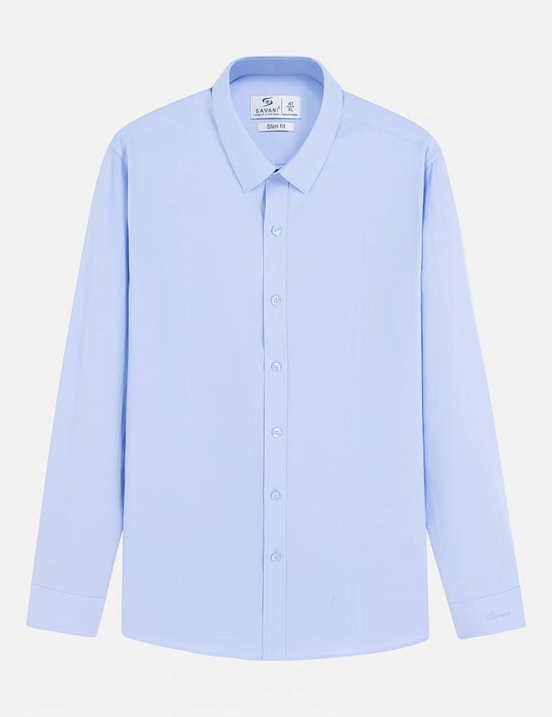 Áo sơ mi nam dài tay tà lượn không túi