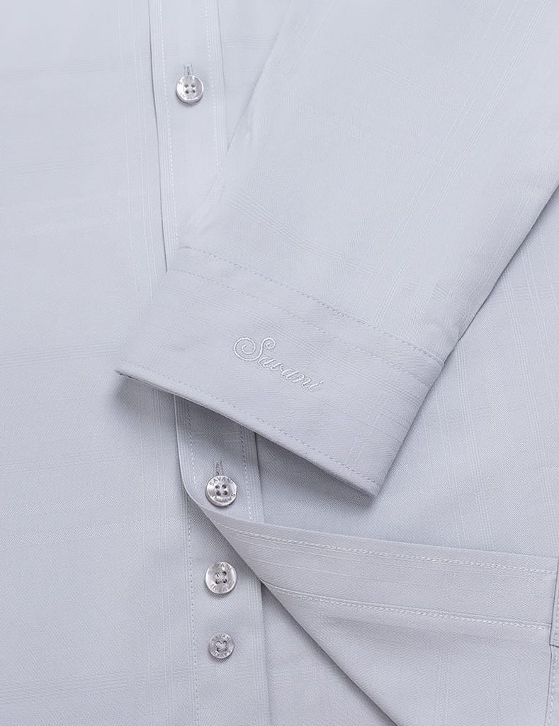 Áo sơ mi nam dài tay tà lượn không túi