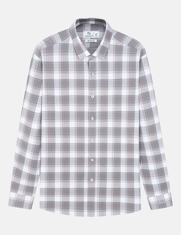 Áo sơ mi nam dài tay tà lượn không túi