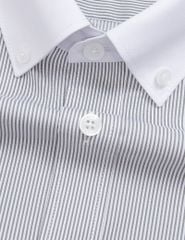 Áo sơ mi nam dài tay tà lượn không túi cổ phối màu