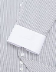 Áo sơ mi nam dài tay tà lượn không túi cổ phối màu