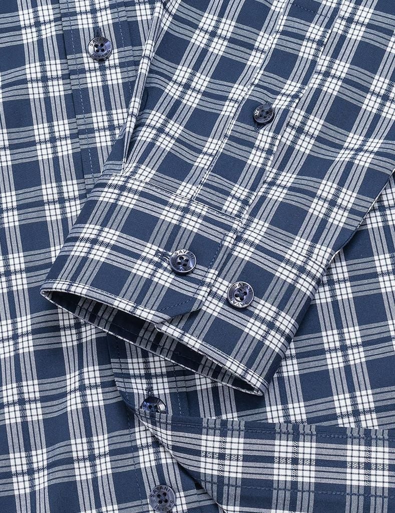 Áo sơ mi dài tay nam tà lượn có túi