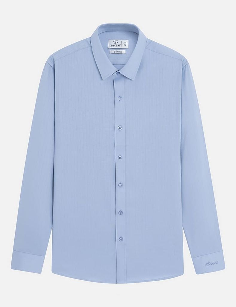 Áo sơ mi dài tay nam tà lượn không túi