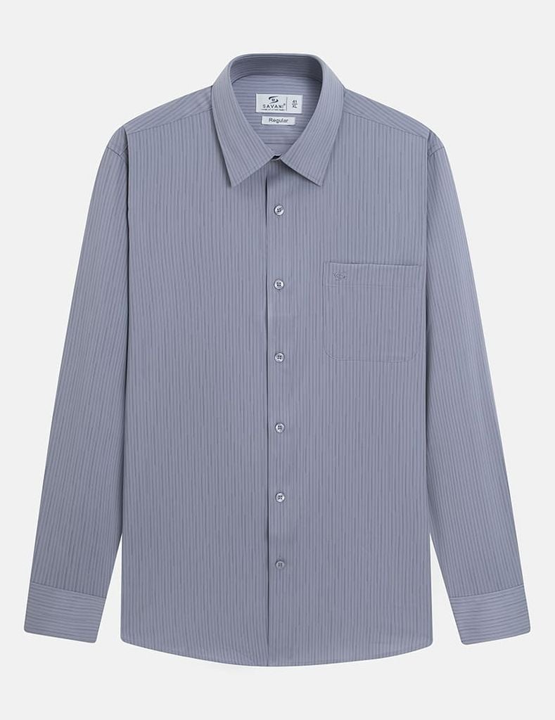 Áo sơ mi nam dài tay tà lượn có túi