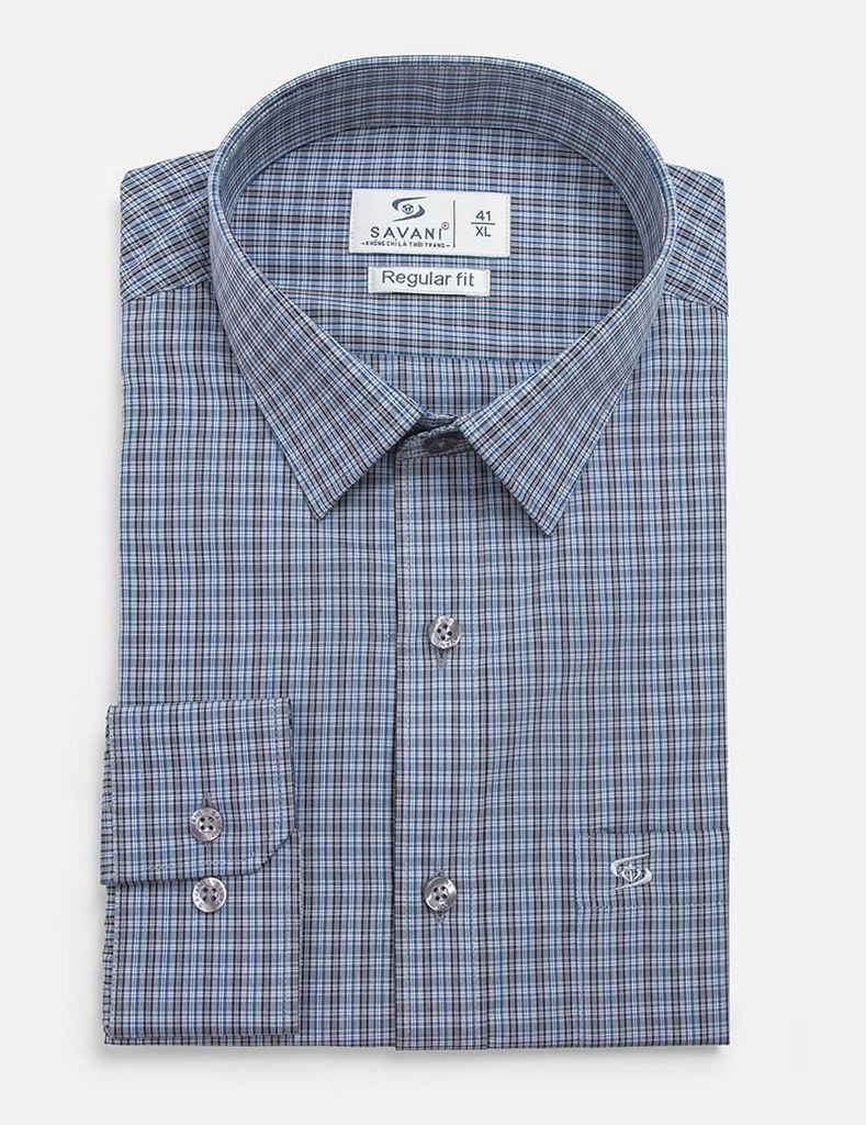 Áo sơ mi nam dài tay tà lượn có túi