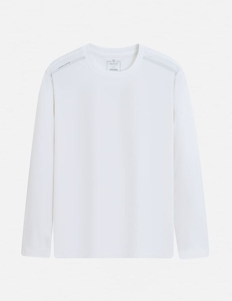 Áo thun dài tay nam cổ tròn