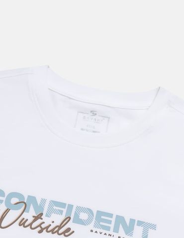 Áo thun dài tay nam cổ tròn hình in trước ngực