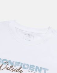 Áo thun dài tay nam cổ tròn hình in trước ngực