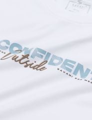 Áo thun dài tay nam cổ tròn hình in trước ngực