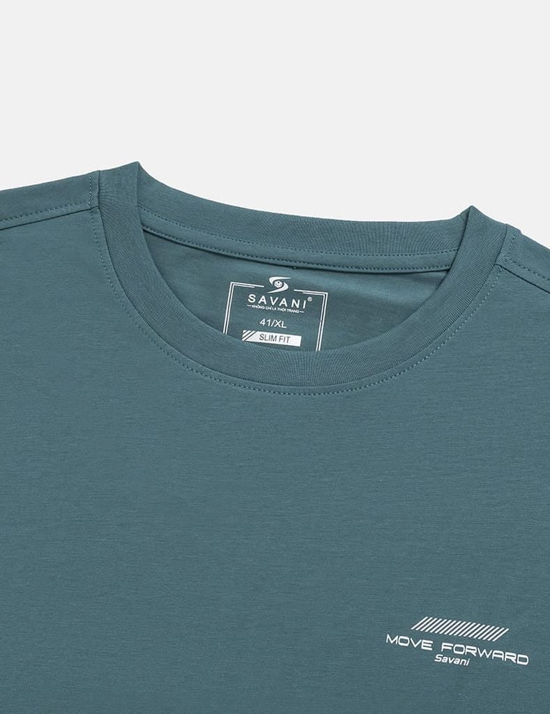 Áo thun dài tay nam cổ tròn hình in trước ngực