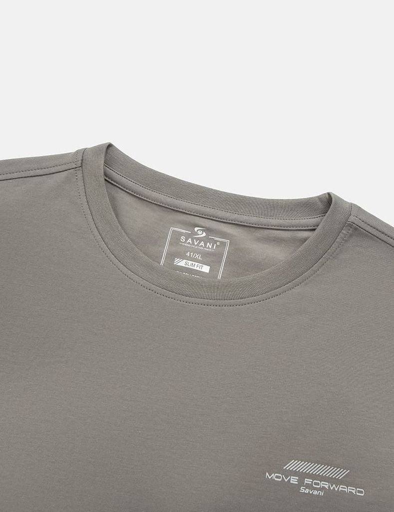 Áo thun dài tay nam cổ tròn hình in trước ngực