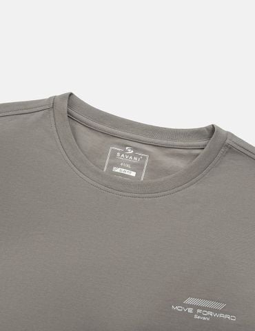 Áo thun dài tay nam cổ tròn hình in trước ngực